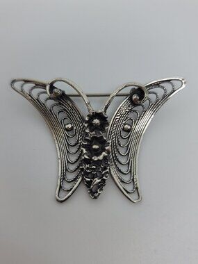 Vintage Sterling Butterfly Brooch by Beau